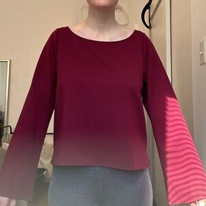 Bell Sleeve Maroon Blouse